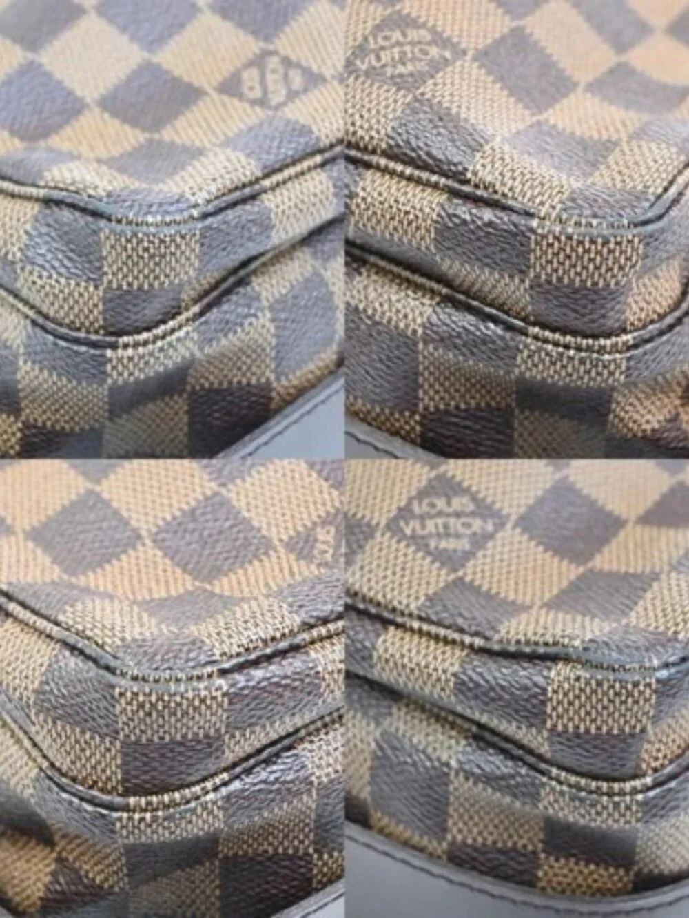 LOUIS VUITTON Naviglio Shoulder Bag Damier Ebene Leather Brown N45255 15YH939